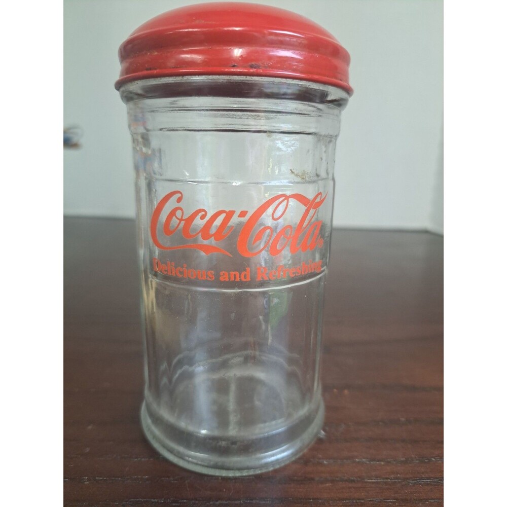 1992 Coca Cola Glass Sugar Dispenser